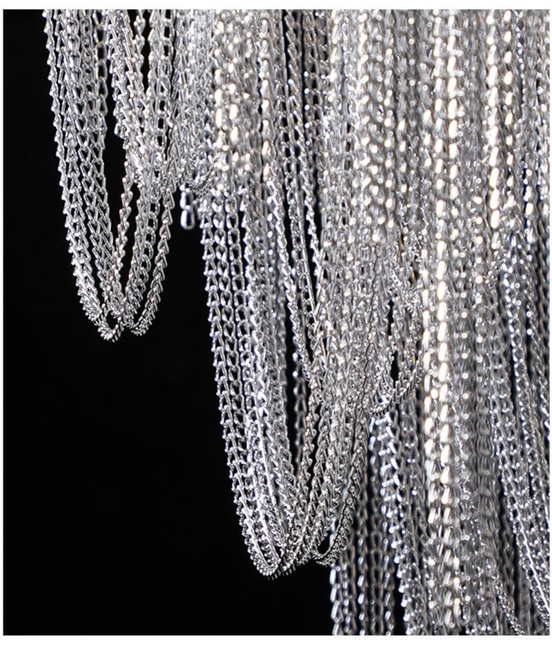Alisa Luxury Hardware Aluminum Chain Tassel Floor Lamp - Zonesus