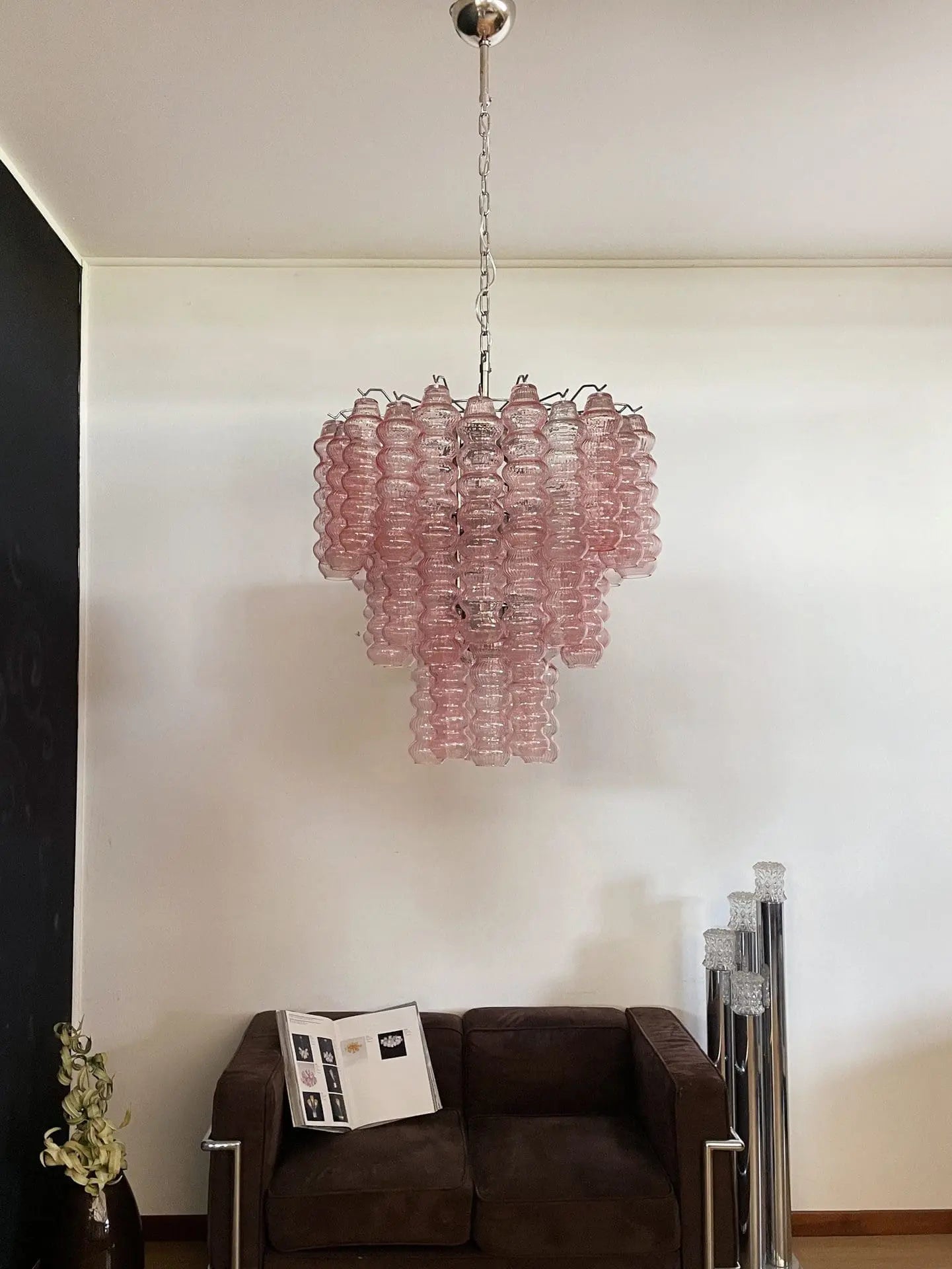 Murano Chandelier – Curva – Rosa – 48 tubes - Zonesus