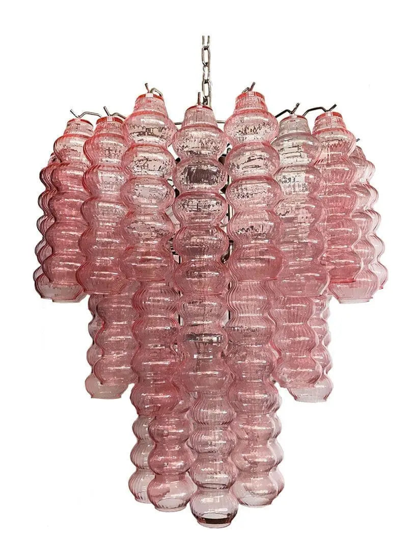 Murano Chandelier – Curva – Rosa – 48 tubes - Zonesus