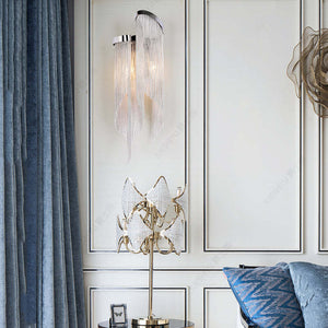 Fiona Aluminum Chain Tassel Wall Sconce - Zonesus