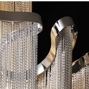 Alisa Luxury Flower Chain Tassel Chandelier - Zonesus