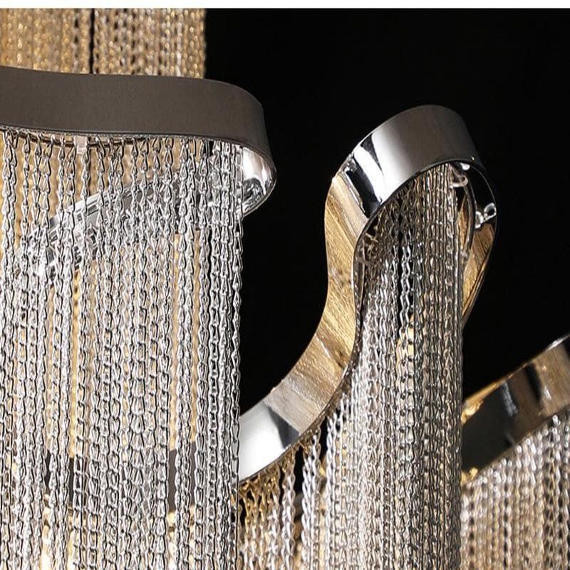 Alisa Luxury Flower Chain Tassel Chandelier - Zonesus