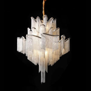 Alisa Luxury Flower Chain Tassel Chandelier - Zonesus