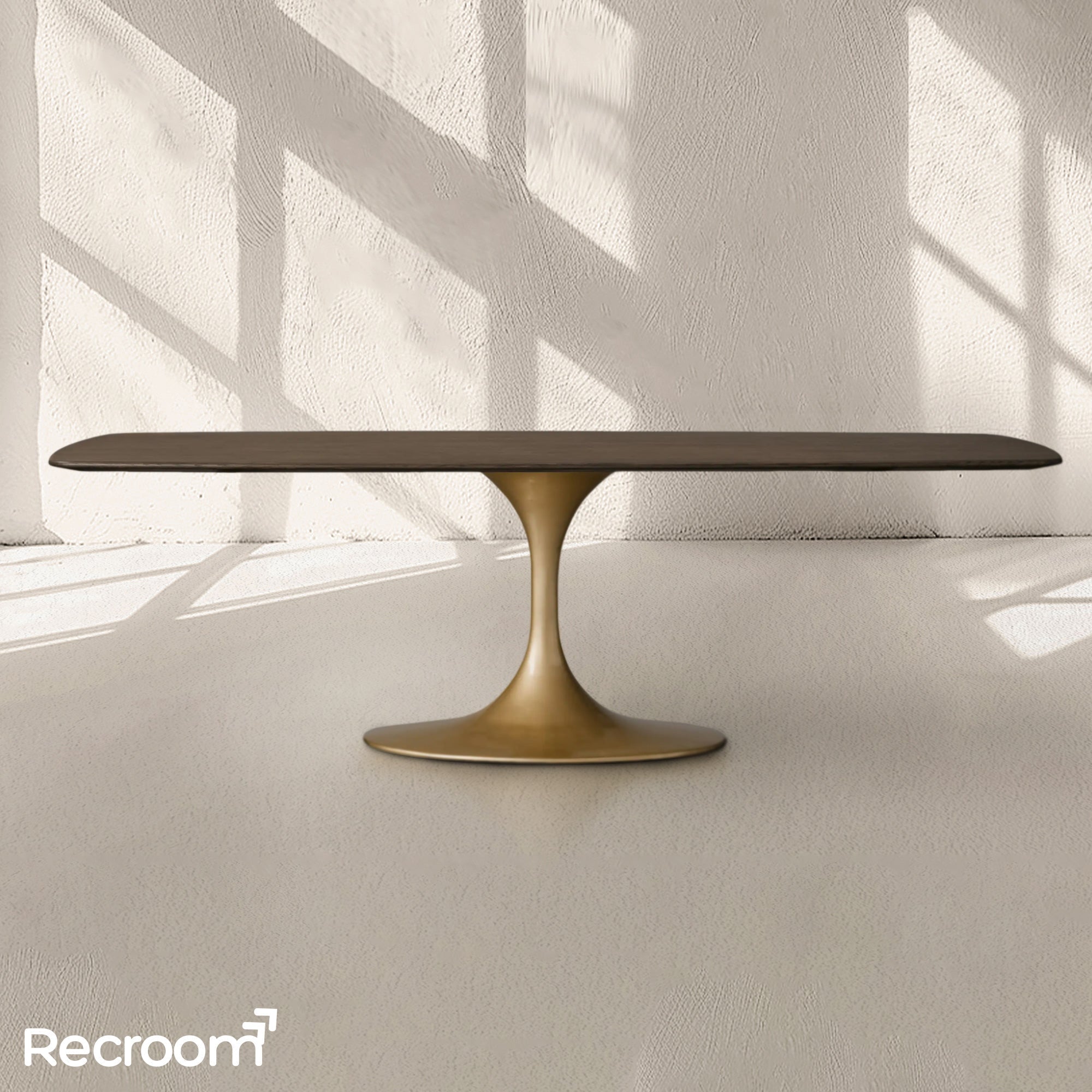 San Germani Wood Dining Table with Launette Base - Zonesus