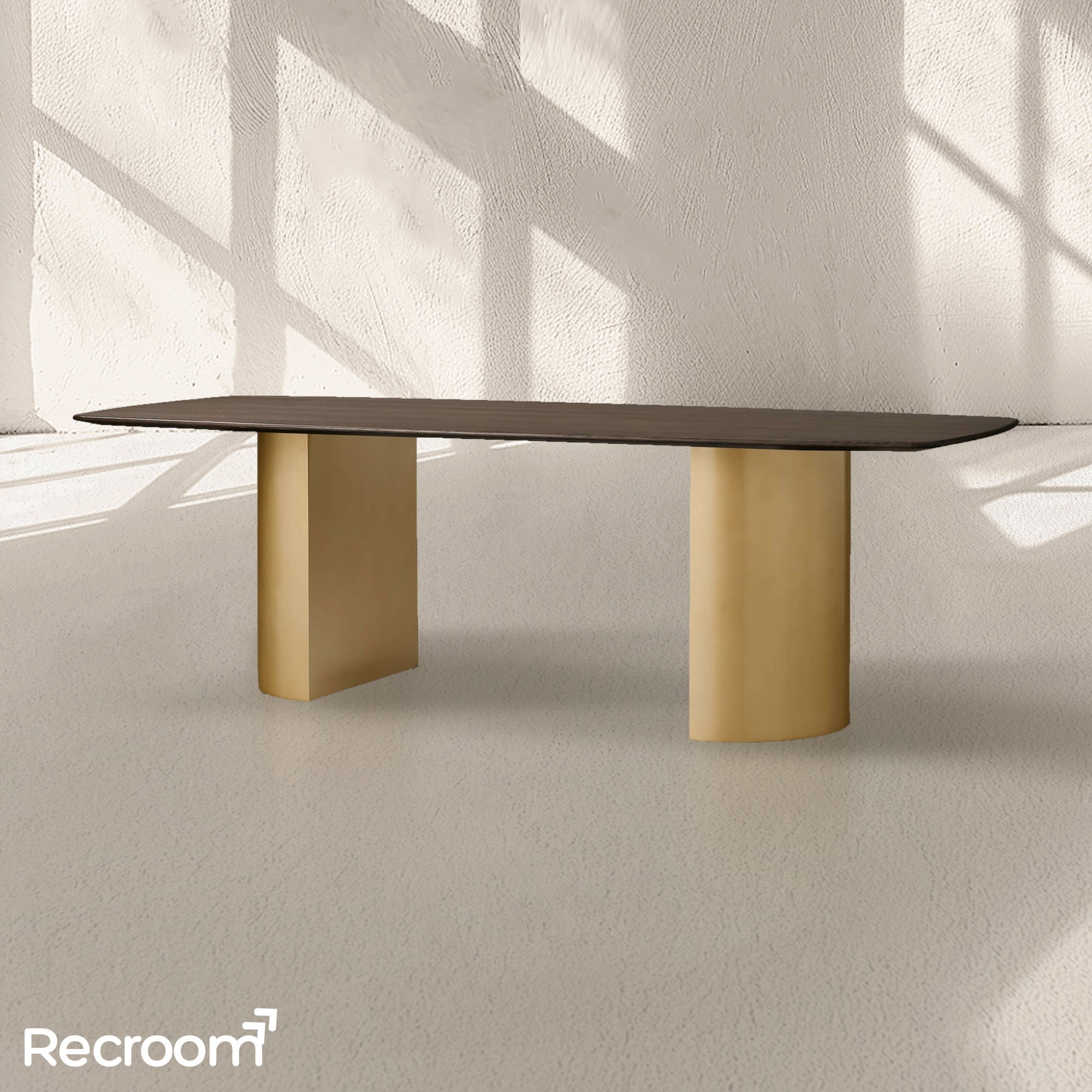 San Germani Wood Dining Table with Dauphine Base - Zonesus
