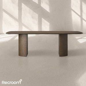 San Germani Wood Dining Table with Dauphine Base - Zonesus
