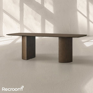 San Germani Wood Dining Table with Dauphine Base - Zonesus
