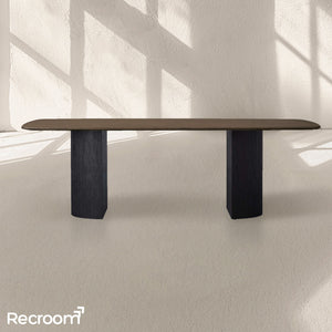 San Germani Wood Dining Table with Dauphine Base - Zonesus