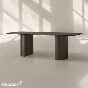 San Germani Wood Dining Table with Dauphine Base - Zonesus