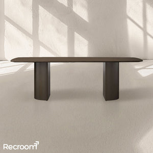 San Germani Wood Dining Table with Dauphine Base - Zonesus