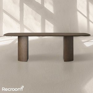 San Germani Wood Dining Table with Dauphine Base - Zonesus