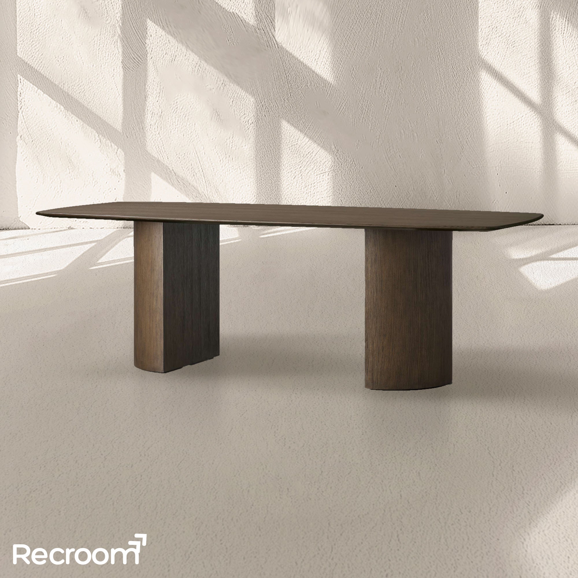 San Germani Wood Dining Table with Dauphine Base - Zonesus