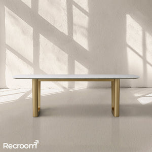 San Germani Stone Dining Table with Rennes Base - Zonesus