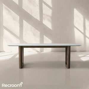 San Germani Stone Dining Table with Rennes Base - Zonesus