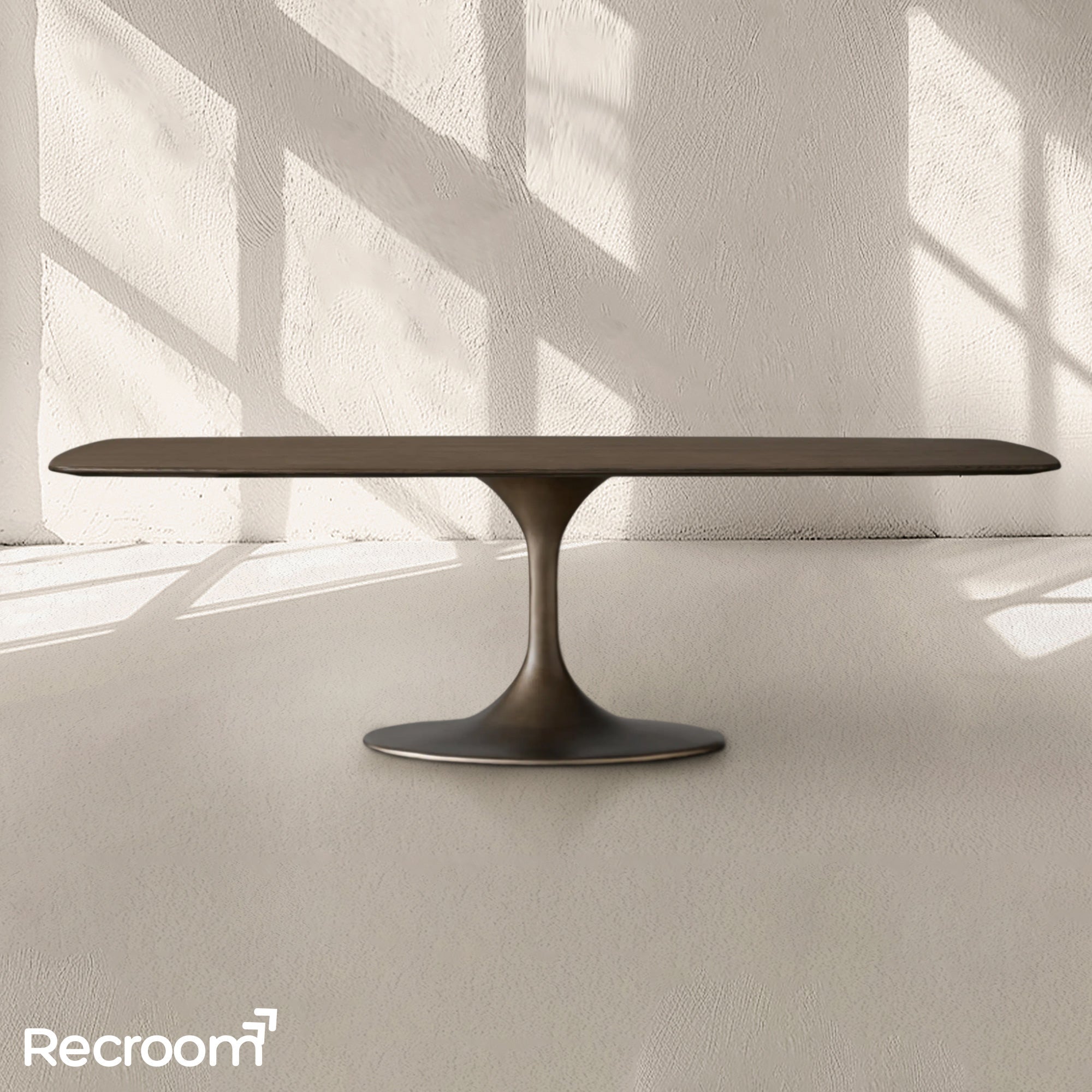 San Germani Wood Dining Table with Launette Base - Zonesus