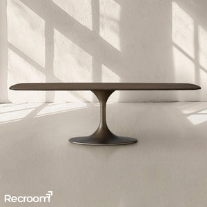 San Germani Wood Dining Table with Launette Base - Zonesus