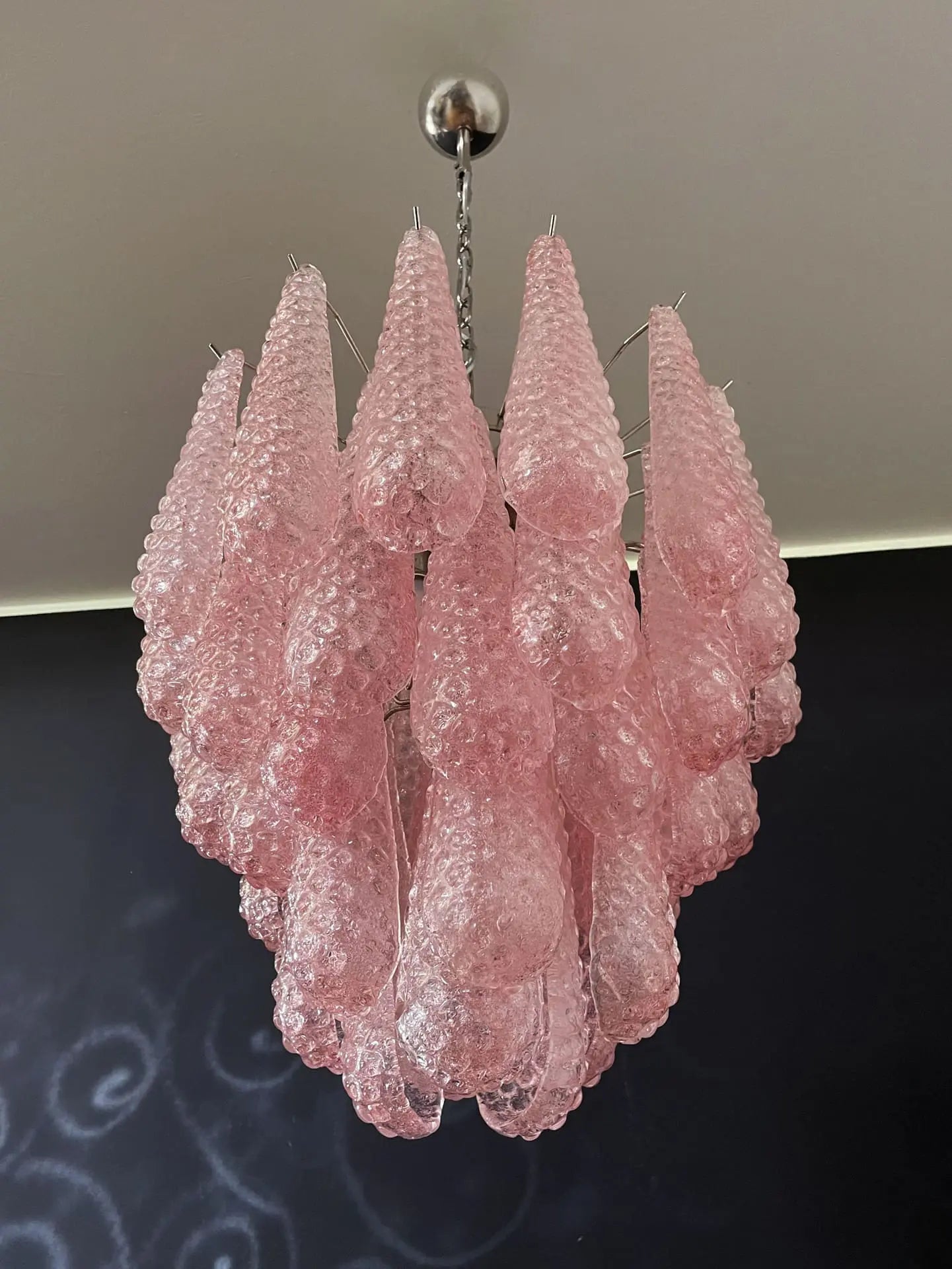 Murano Chandelier – Drop – 41 glasses – Pink - Zonesus