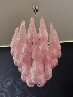 Murano Chandelier – Drop – 41 glasses – Pink - Zonesus