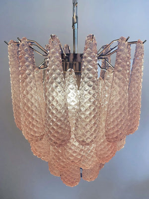 Murano Chandelier – Drop – 41 glasses – Pink - Zonesus