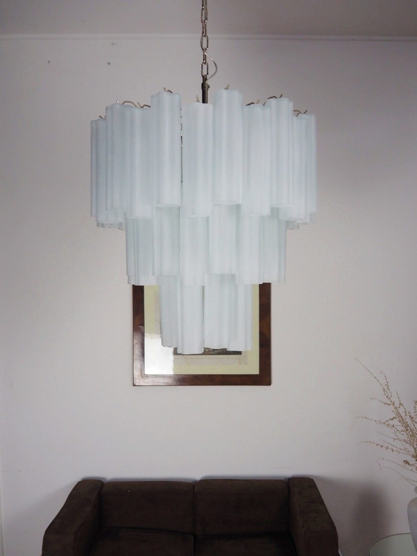 Murano Chandelier – 48 tubes – matte white - Zonesus