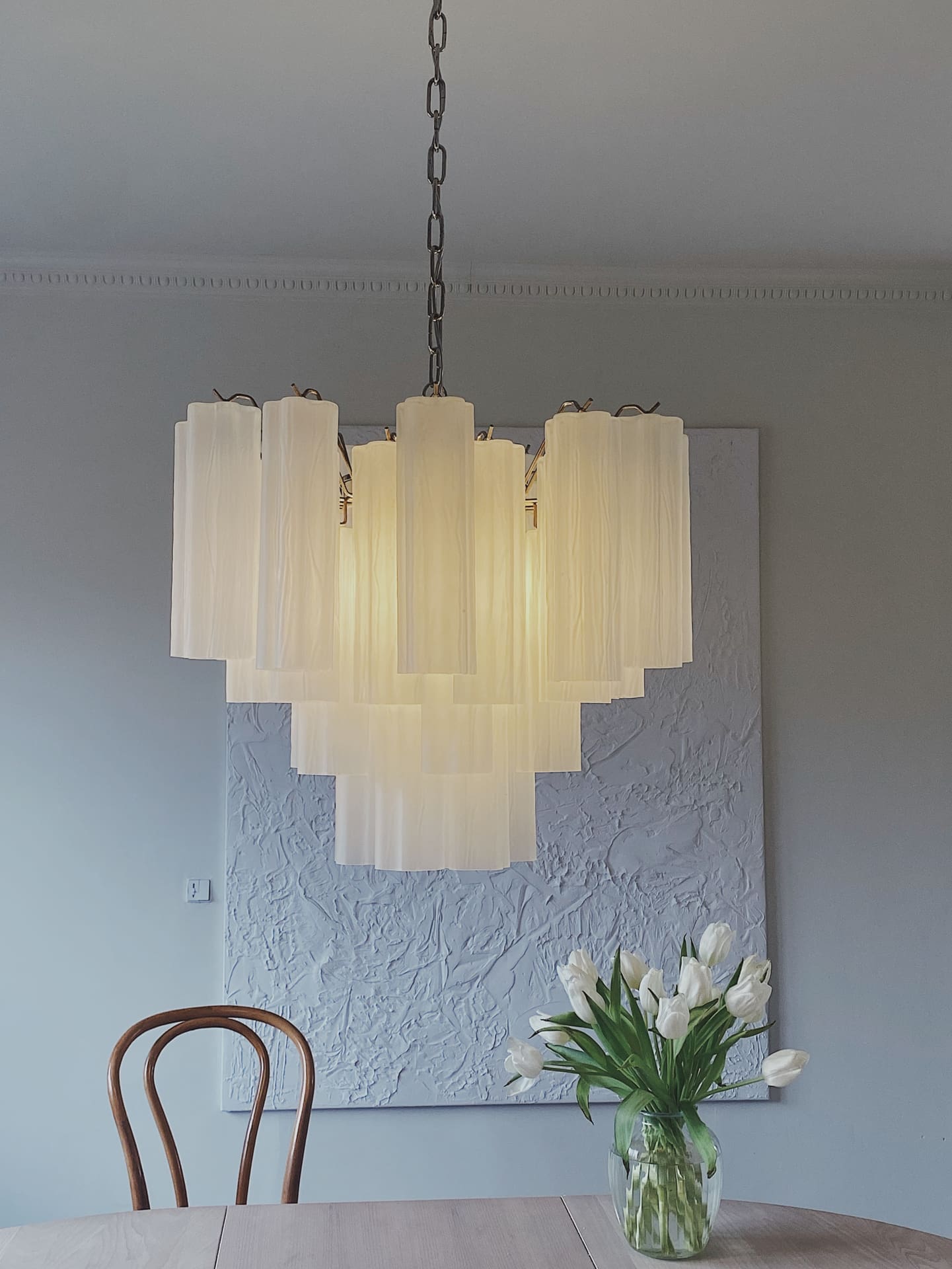 Murano Chandelier – 36 tubes – Matte white - Zonesus