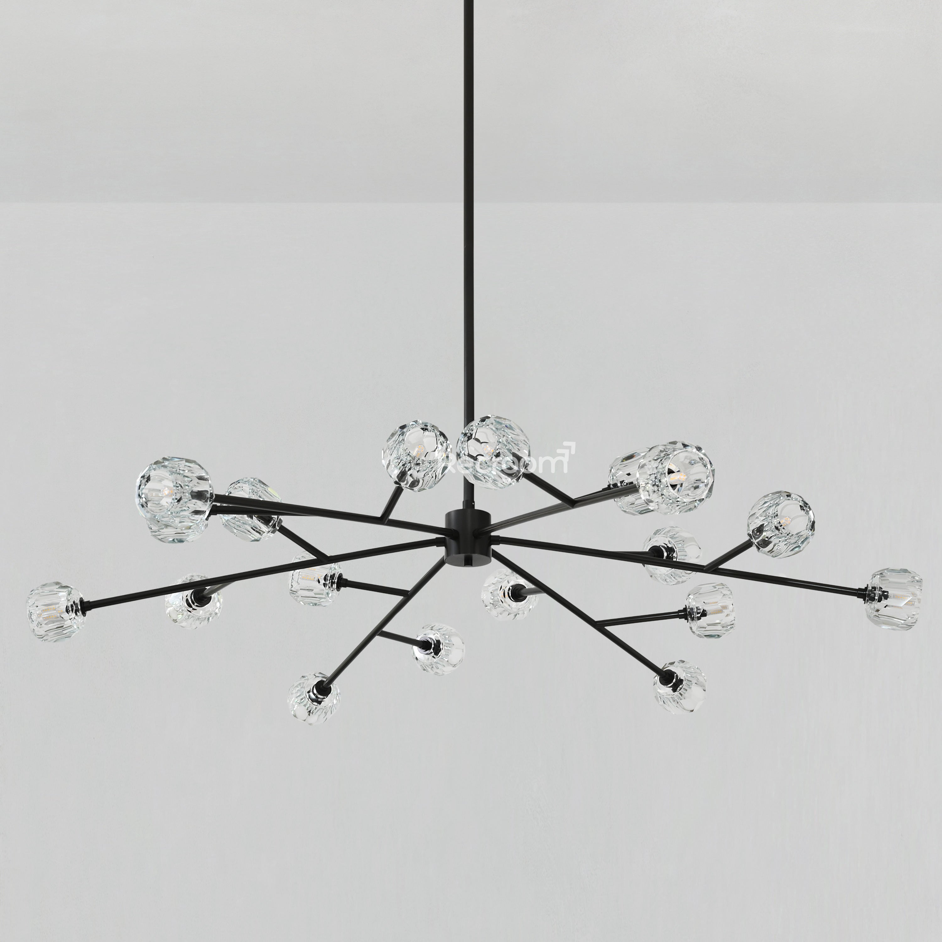 Boulew Crystal Glass Round Chandelier 60" - Zonesus