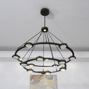 Eclitant Two-Tier Round Chandelier 60" - Zonesus
