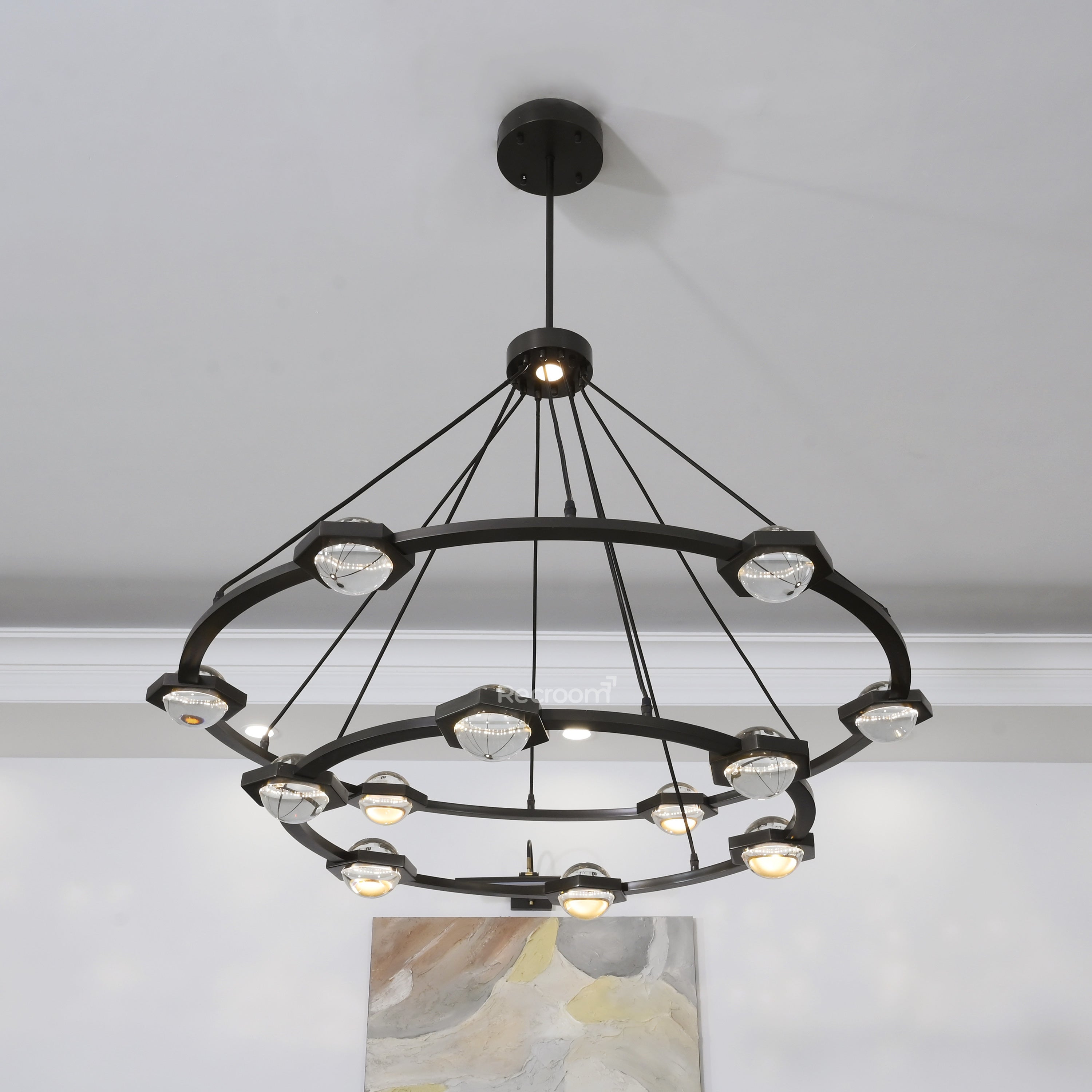 Eclitant Two-Tier Round Chandelier 60" - Zonesus