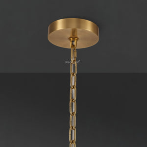 Harllow Calcite Round Chandelier 43" - Zonesus