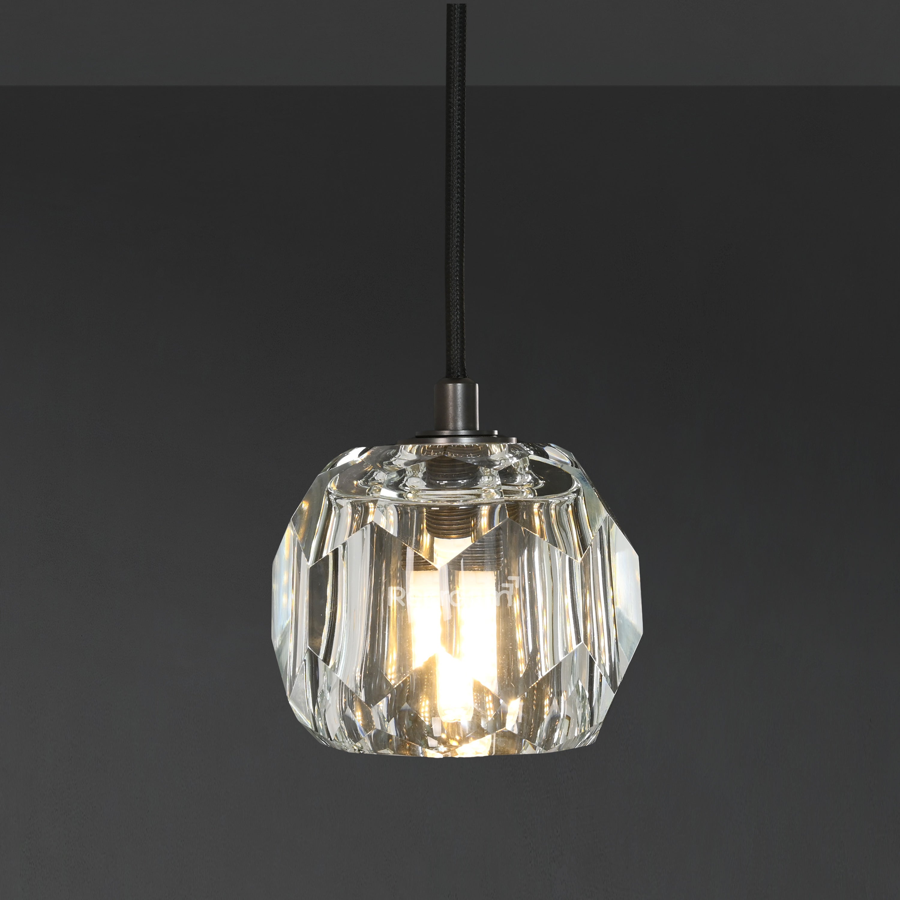 Boulew Crystal Glass Cord Pendant 5" - Zonesus