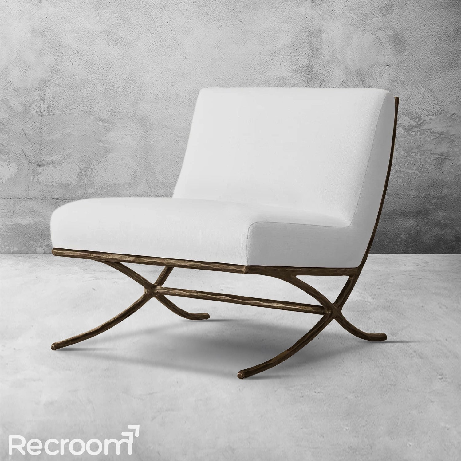 Thaddeo X-base Leather Slipper Chair - Zonesus