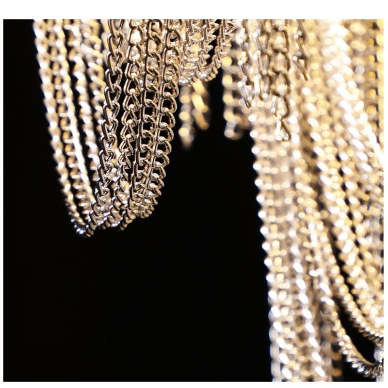 Alisa Luxury Aluminum Chain Tassel Chandelier - Zonesus