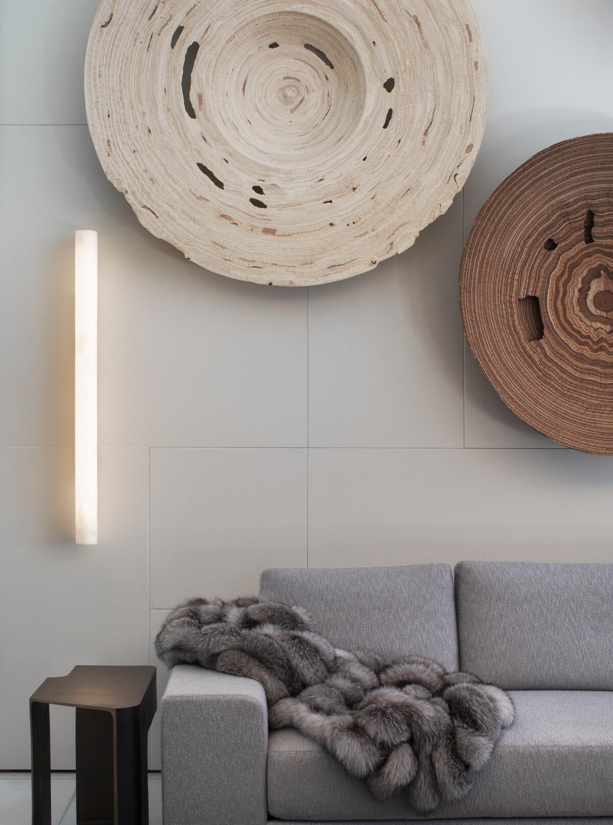 Charlene Marble Long wall sconce 46"H - Zonesus
