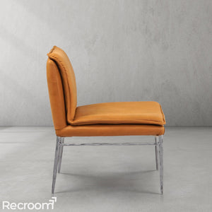 Thaddeo Vintage Leather Dining Chair - Zonesus