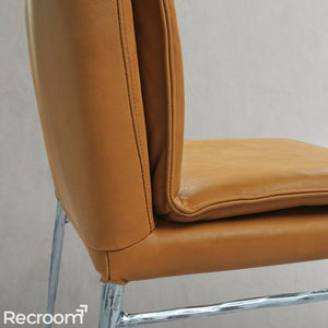 Thaddeo Vintage Leather Dining Chair - Zonesus
