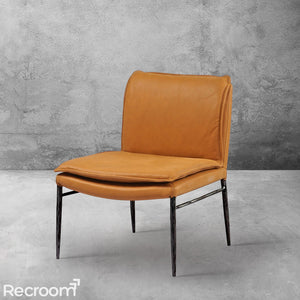 Thaddeo Vintage Leather Dining Chair - Zonesus