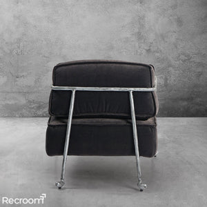 Thaddeo Gray Velvet Armchair - Zonesus