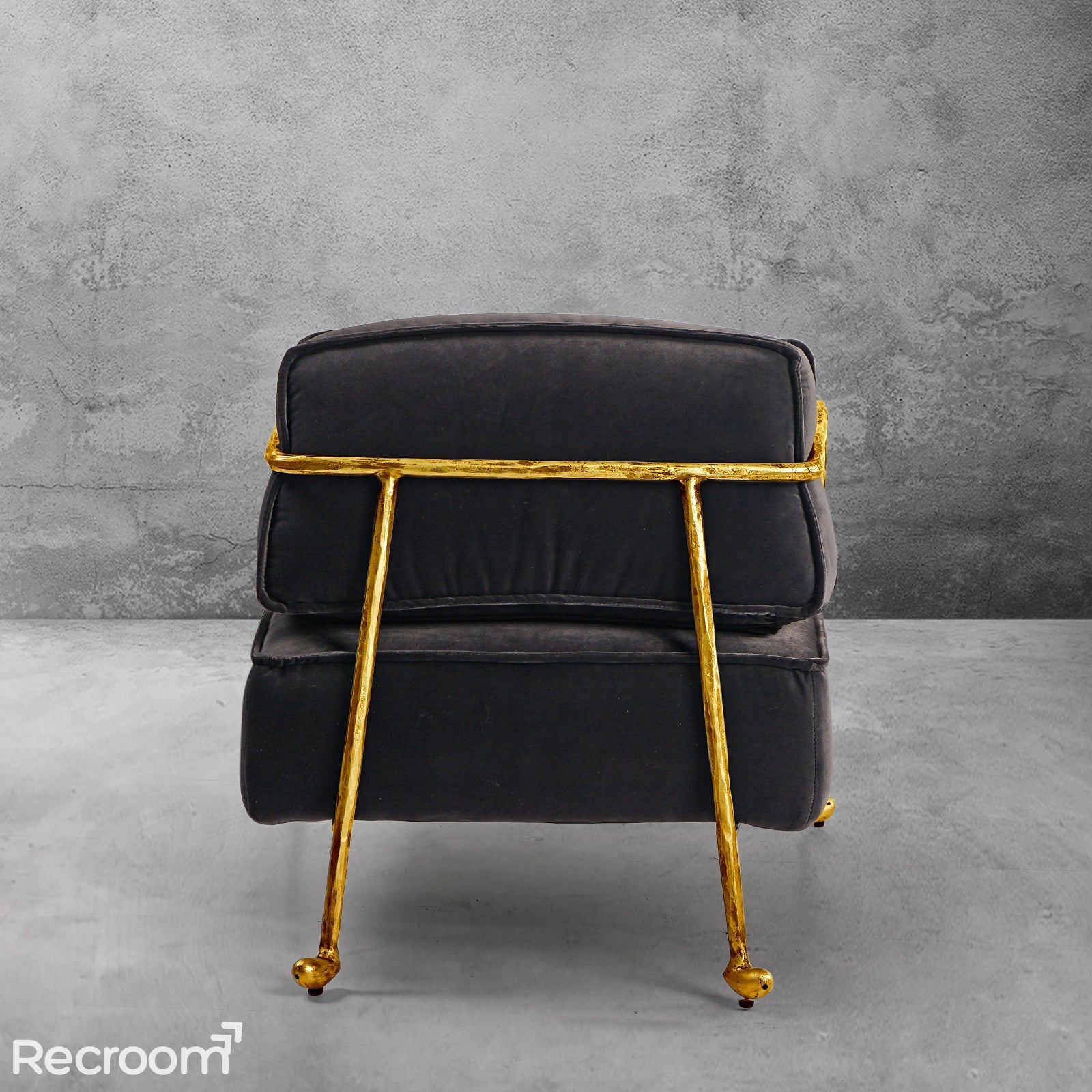 Thaddeo Gray Velvet Armchair - Zonesus