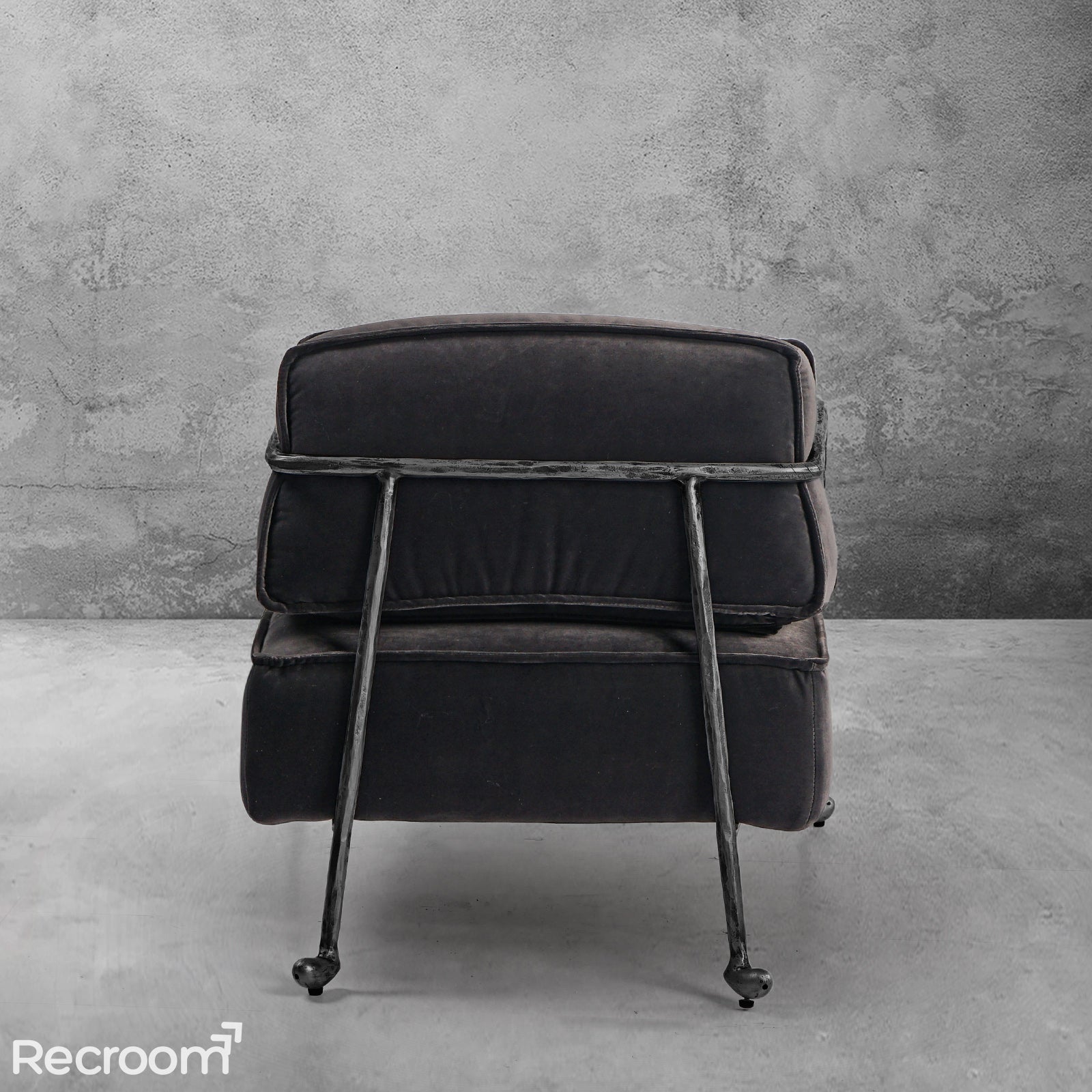 Thaddeo Gray Velvet Armchair - Zonesus
