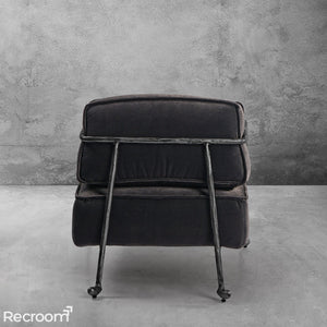 Thaddeo Gray Velvet Armchair - Zonesus