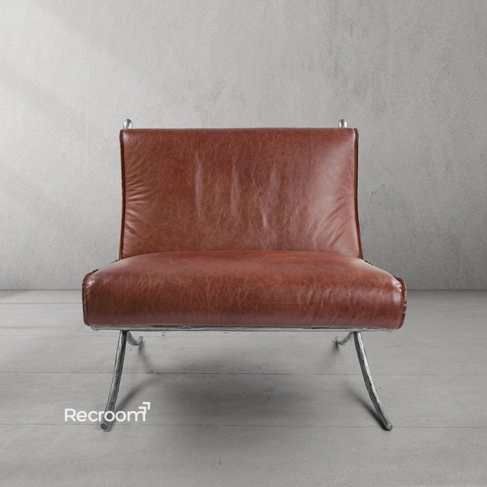 Thaddeo Vintage Leather Lounge Chair - Zonesus
