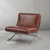 Thaddeo Vintage Leather Lounge Chair - Zonesus