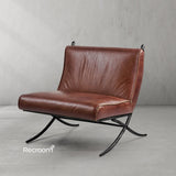 Thaddeo Vintage Leather Lounge Chair - Zonesus
