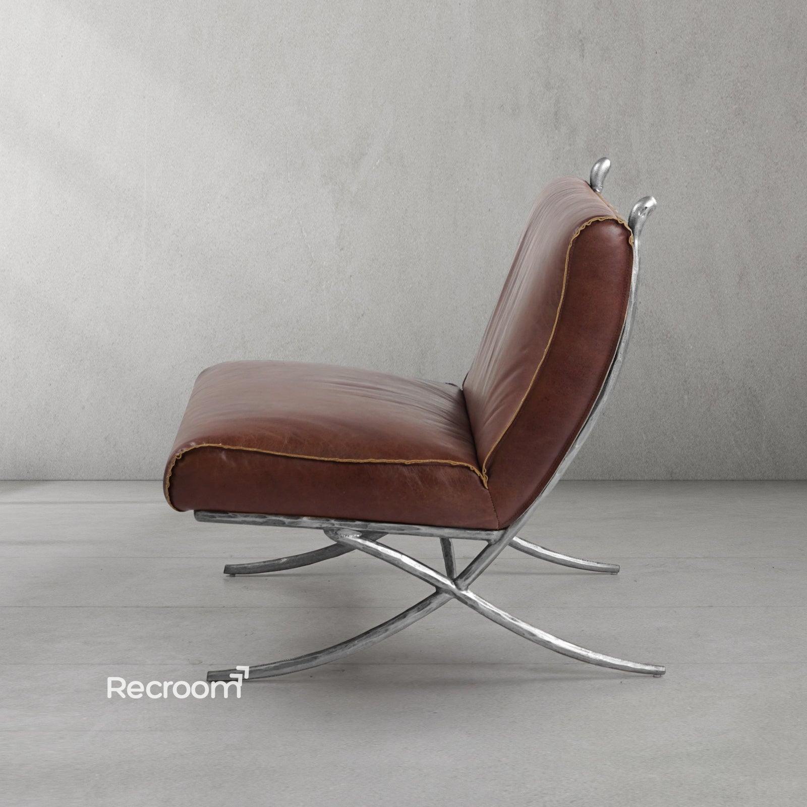 Thaddeo Vintage Leather Lounge Chair - Zonesus