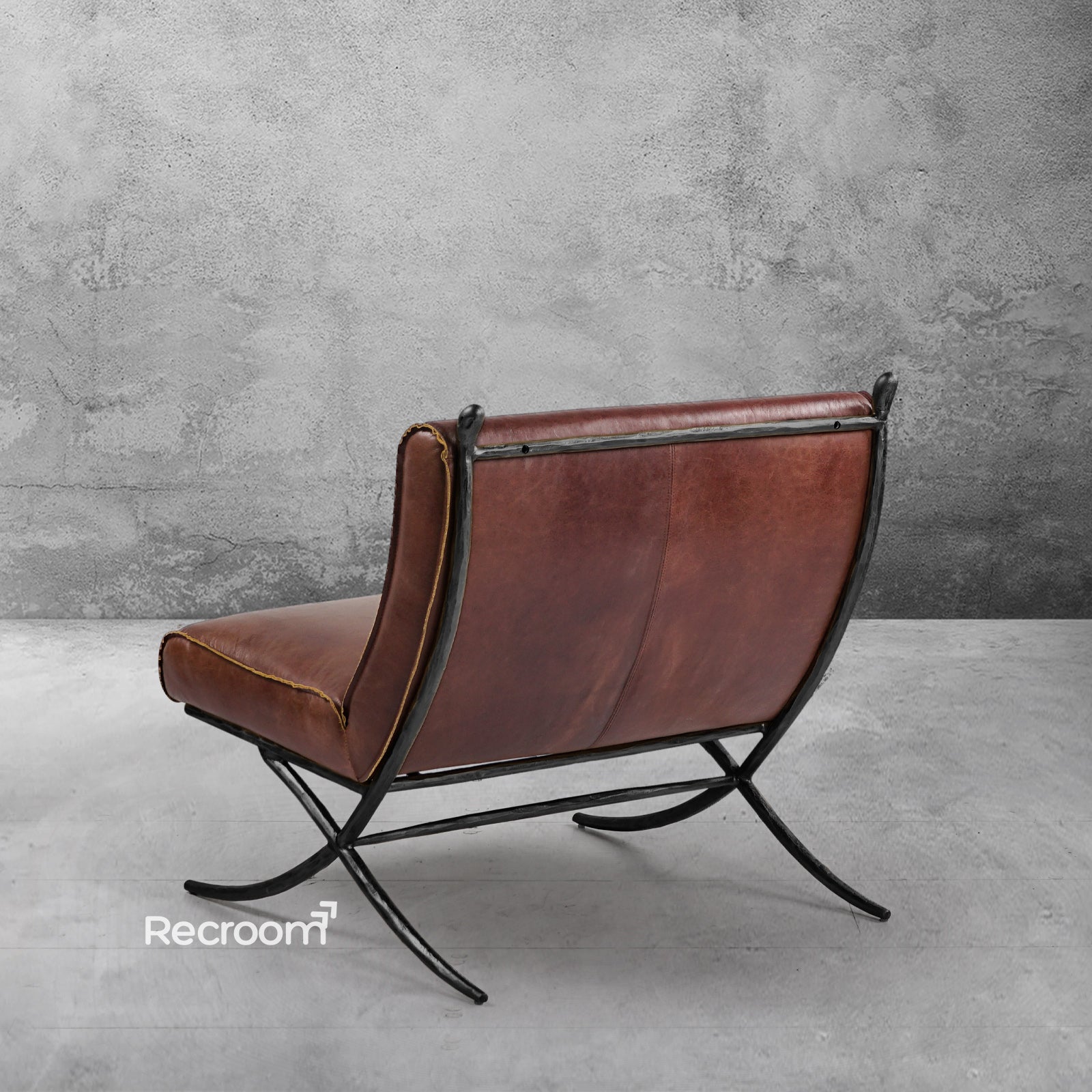 Thaddeo Vintage Leather Lounge Chair - Zonesus