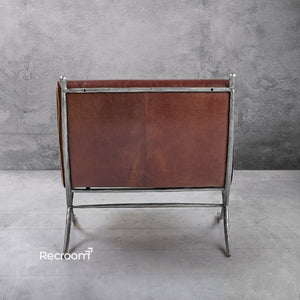 Thaddeo Vintage Leather Lounge Chair - Zonesus