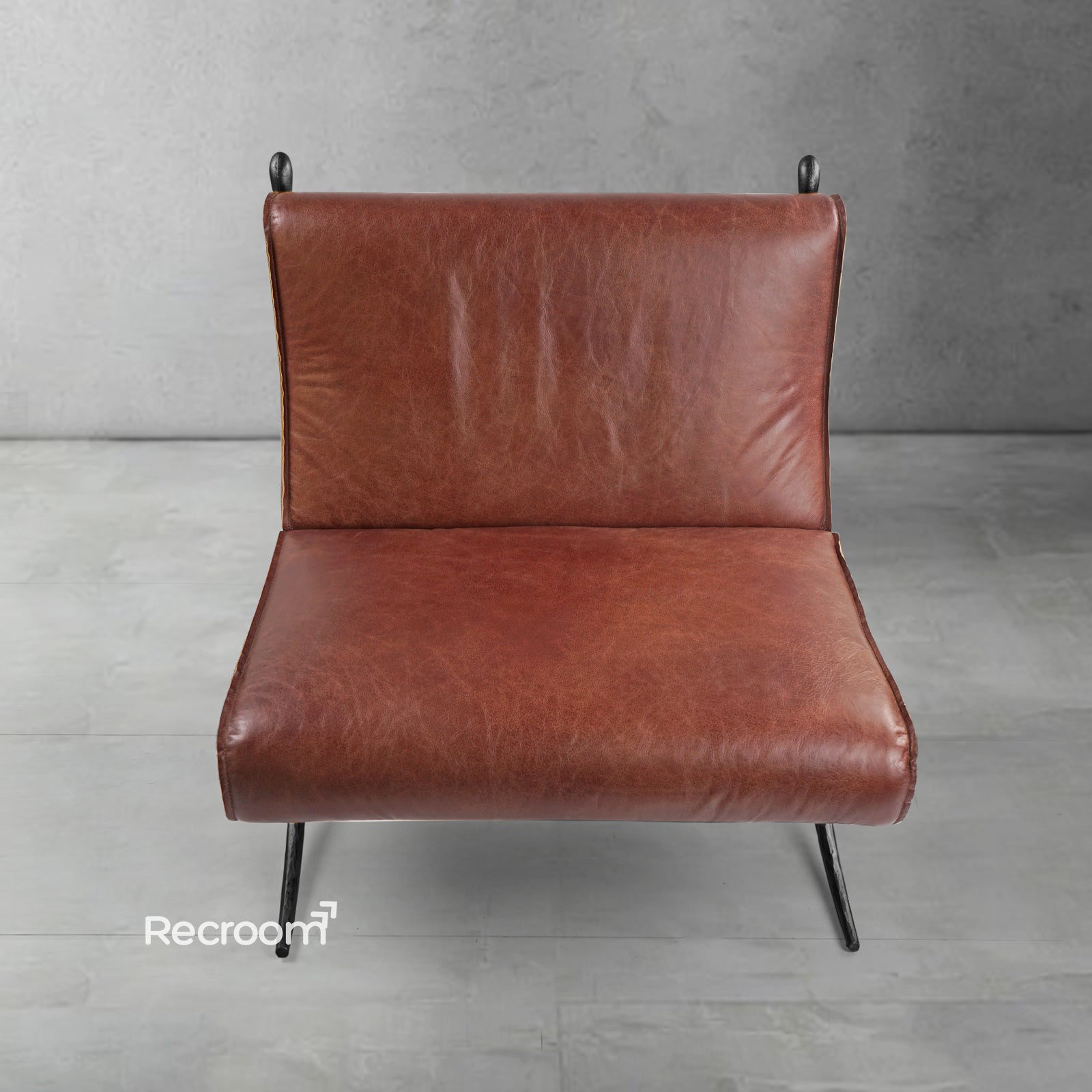 Thaddeo Vintage Leather Lounge Chair - Zonesus