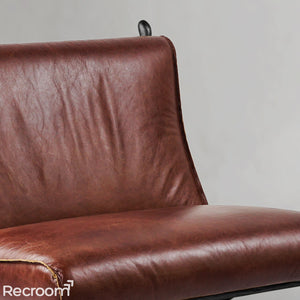 Thaddeo Vintage Leather Lounge Chair - Zonesus