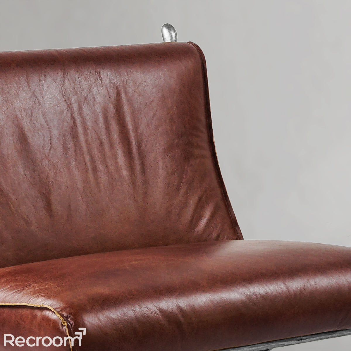 Thaddeo Vintage Leather Lounge Chair - Zonesus