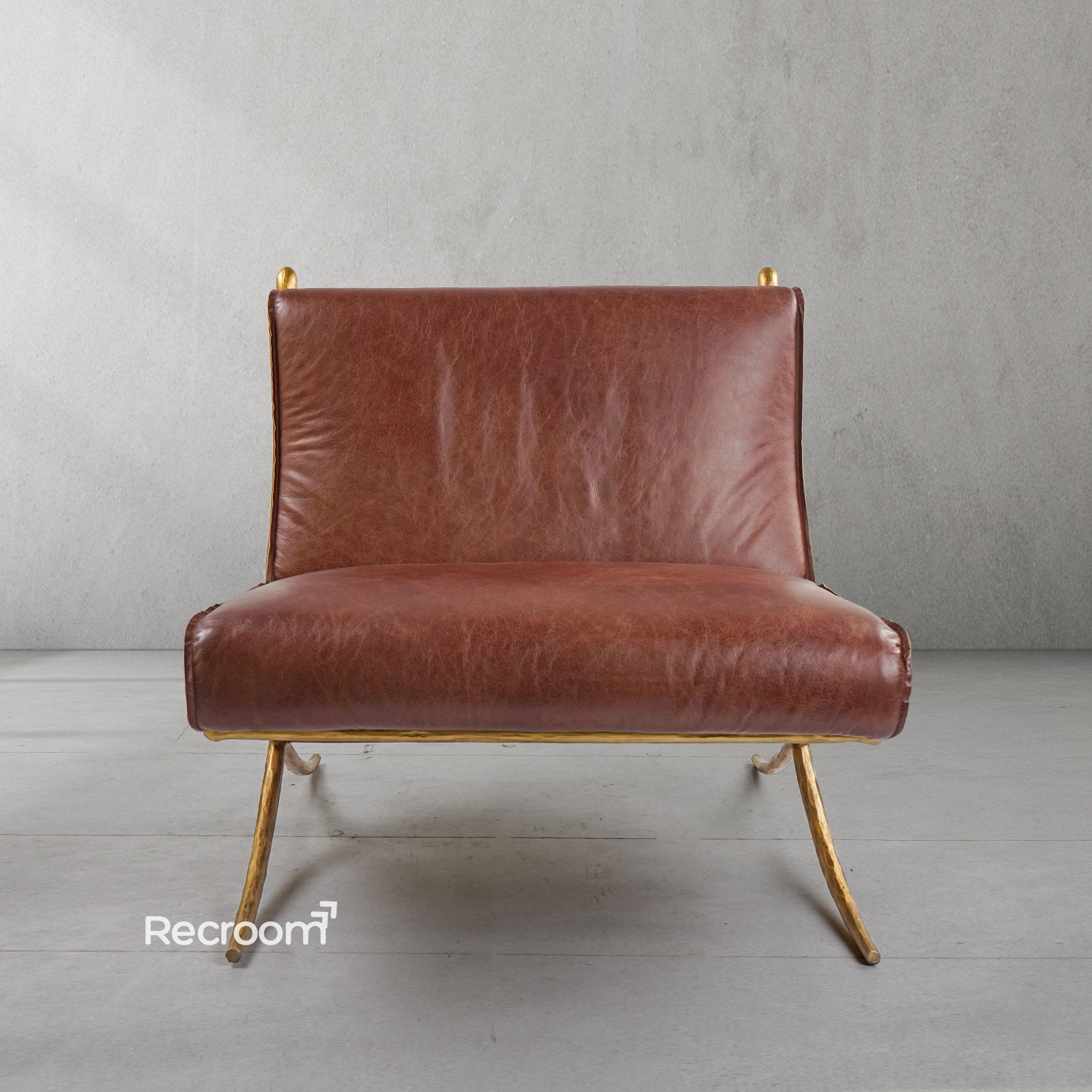 Thaddeo Vintage Leather Lounge Chair - Zonesus